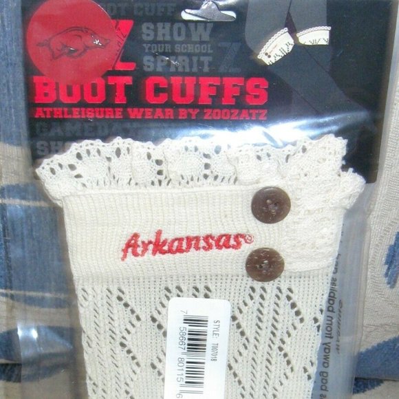 Zoozatz Accessories - Arkansas Razorbacks NCAA Women's Lace Boot Cuffs